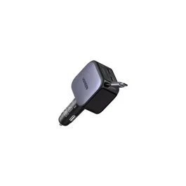 Ugreen Nexode EC603 Cargador de Coche 90W con Cable USB-C Retráctil, Negro