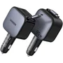 Ugreen Nexode EC603 Cargador de Coche 90W 3-en-1 con Cable USB-C Retráctil, Negro