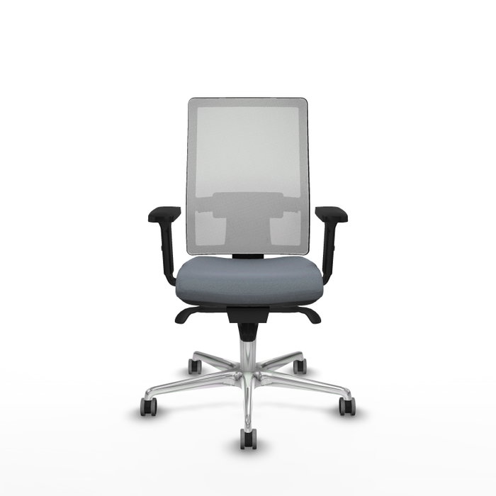 PIQUERAS Y CRESPO Silla de oficina Horna con mecanismo Sincro, Gris y Blanco PIQUERAS Y CRESPO Silla de oficina Horna con mecanismo Sincro, Gris y Blanco