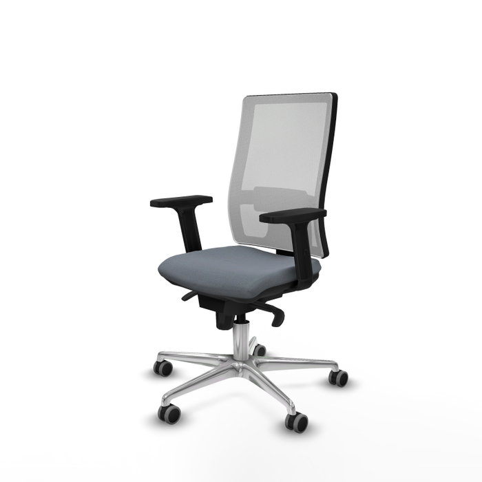 PIQUERAS Y CRESPO Silla de oficina Horna con mecanismo Sincro, Gris y Blanco PIQUERAS Y CRESPO Silla de oficina Horna con mecanismo Sincro, Gris y Blanco