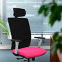 PIQUERAS Y CRESPO Silla de oficina Haches con mecanismo Sincro/Traslack, Crema y Gris