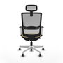 PIQUERAS Y CRESPO Silla de oficina Haches con mecanismo Sincro/Traslack, Crema y Gris