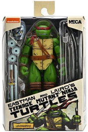 Neca Figura Leonardo Scale Action 18 cm Teenage Mutant Ninja Turtles Mirage Comics Inspirada en Kevin Eastman con Accesorios