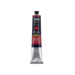 Titan Arts Color al óleo Extra Fino Rojo cadmio oscuro N° 24, 60 ml