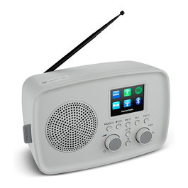 Medion IRE-1 Radio Internet con DAB+ y FM, Pantalla TFT de 6.1 cm (2.4"), Bluetooth 5.2, Wi-Fi, Soporte Spotify, Color Gris