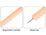 Innspiro Pack de 100 Punzones con Mango de Madera y Punta Metálica de 8mm x 80mm