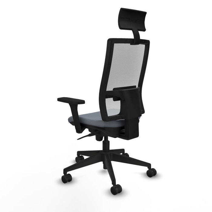 PIQUERAS Y CRESPO Silla de oficina Horna con mecanismo Sincro, Gris y Blanco PIQUERAS Y CRESPO Silla de oficina Horna con mecanismo Sincro, Gris y Blanco