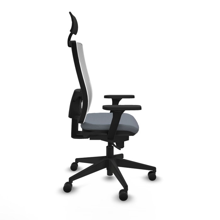 PIQUERAS Y CRESPO Silla de oficina Horna con mecanismo Sincro, Gris y Blanco PIQUERAS Y CRESPO Silla de oficina Horna con mecanismo Sincro, Gris y Blanco
