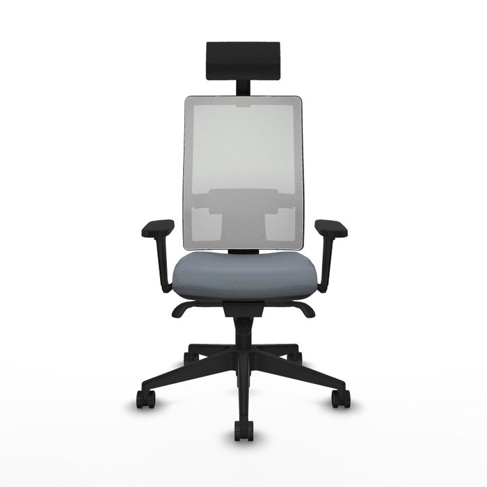 PIQUERAS Y CRESPO Silla de oficina Horna con mecanismo Sincro, Gris y Blanco PIQUERAS Y CRESPO Silla de oficina Horna con mecanismo Sincro, Gris y Blanco