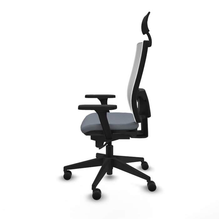 PIQUERAS Y CRESPO Silla de oficina Horna con mecanismo Sincro, Gris y Blanco PIQUERAS Y CRESPO Silla de oficina Horna con mecanismo Sincro, Gris y Blanco