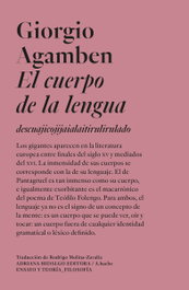 EL CUERPO DE LA LENGUA, Giorgio Agamben - ADRIANA HIDALGO, EDITORIAL