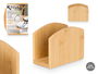 Kinvara Servilletero Vertical Bambú 13x10x6.9 cm Marrón (Set de 18)