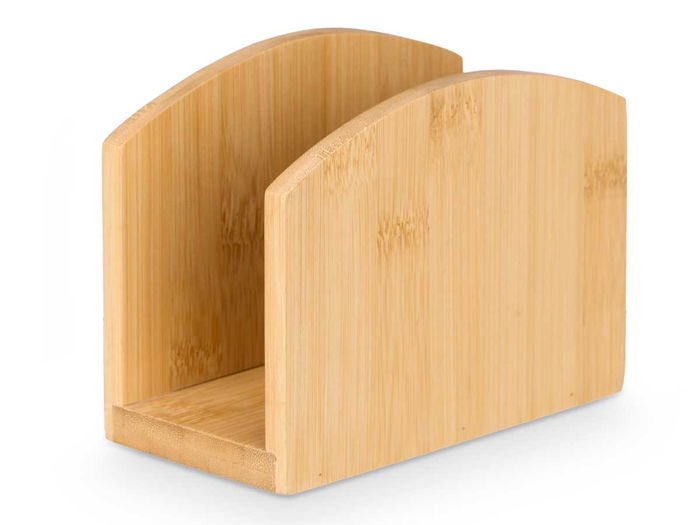 Kinvara Servilletero Vertical Bambú 13x10x6.9 cm Marrón (Set de 18)