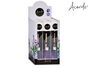 Acorde Mikado 30 ml Lavanda con Varillas 17 cm Fragancia Vidrio Plástico Palma de Ratan Morado 4.4x2x2.9 cm (Set de 24)