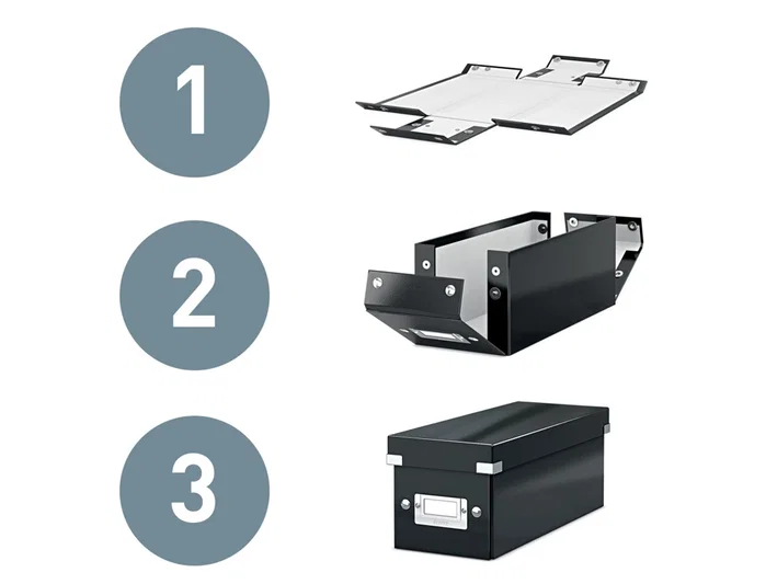 LEITZ Caja Organizadora Click & Store Mediana Negra LEITZ Caja Organizadora Click & Store Mediana Negra