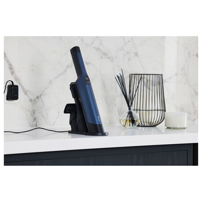 Shark Aspirador de mano WV270EU, Secar, HEPA, Sin bolsa, Azul, Batería, 15 min