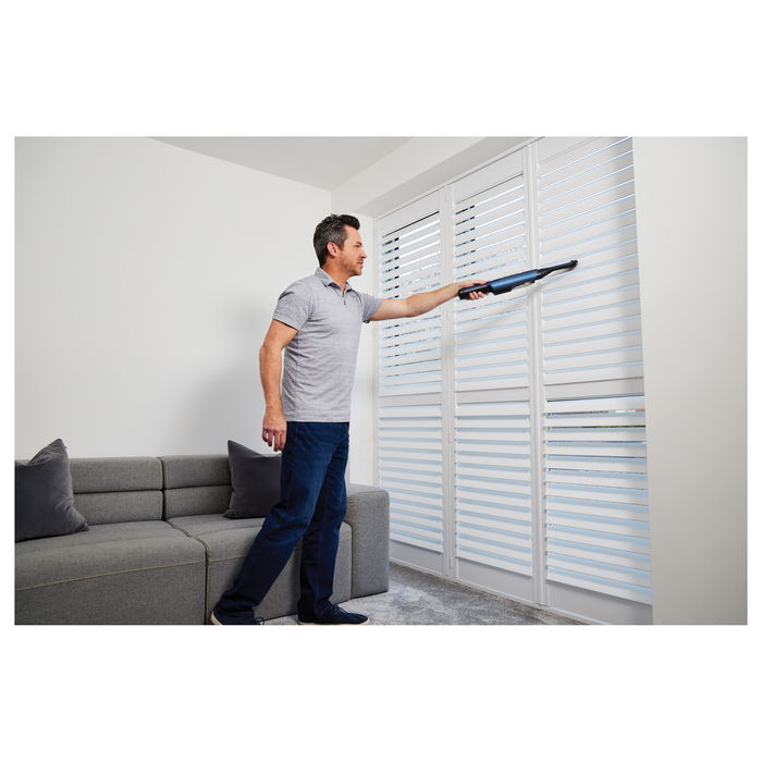 Shark Aspirador de mano WV270EU, Secar, HEPA, Sin bolsa, Azul, Batería, 15 min