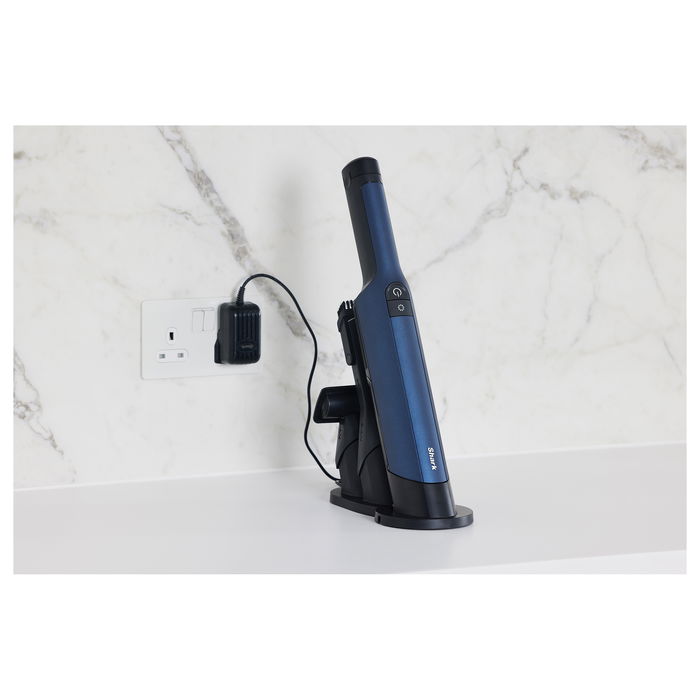 Shark Aspirador de mano WV270EU, Secar, HEPA, Sin bolsa, Azul, Batería, 15 min
