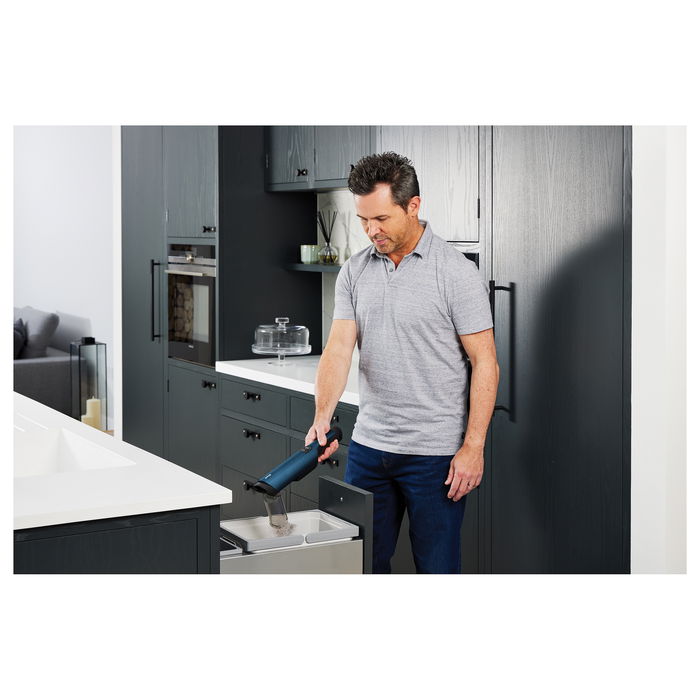 Shark Aspirador de mano WV270EU, Secar, HEPA, Sin bolsa, Azul, Batería, 15 min