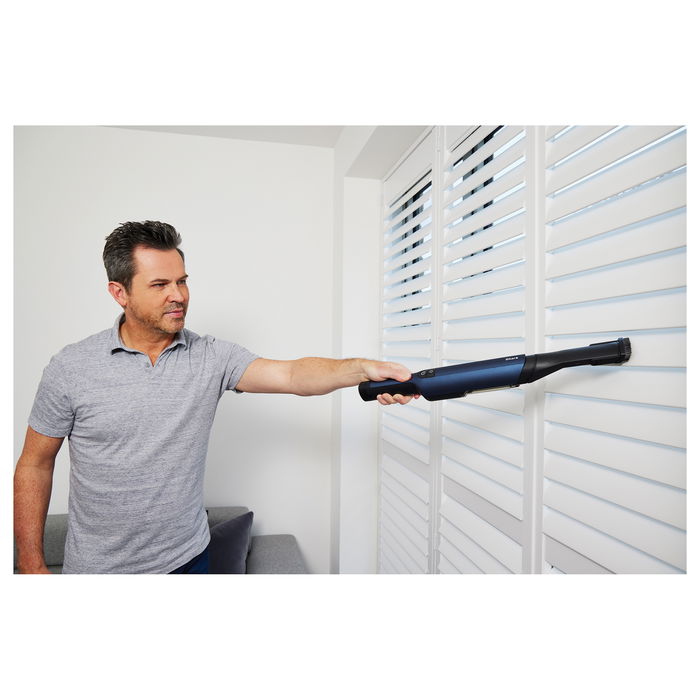 Shark Aspirador de mano WV270EU, Secar, HEPA, Sin bolsa, Azul, Batería, 15 min