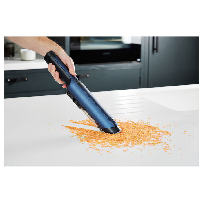 Shark Aspirador de mano WV270EU, Secar, HEPA, Sin bolsa, Azul, Batería, 15 min