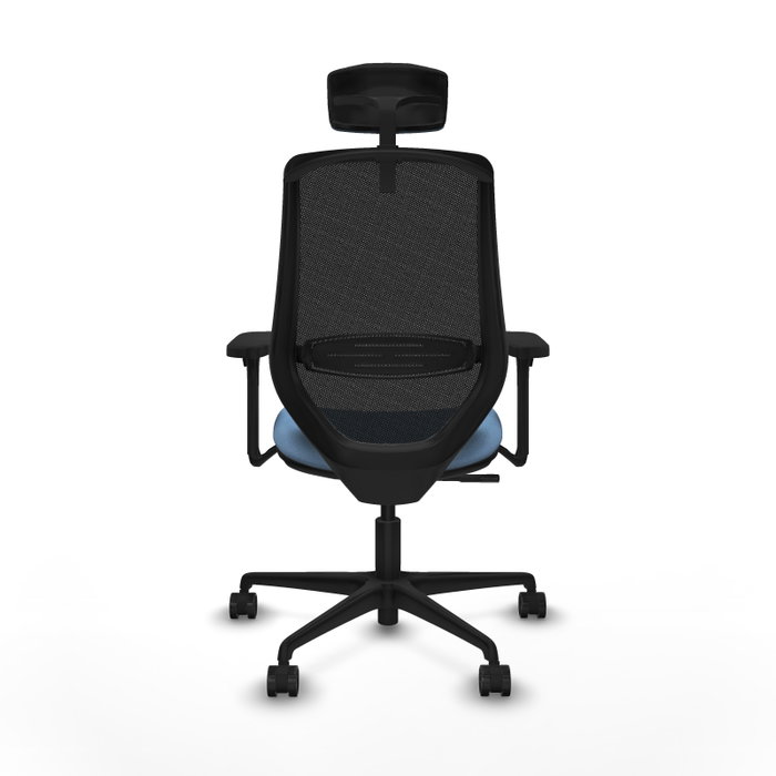 PIQUERAS Y CRESPO Silla de oficina Mardos con mecanismo Sincro, Azul cielo y Negro