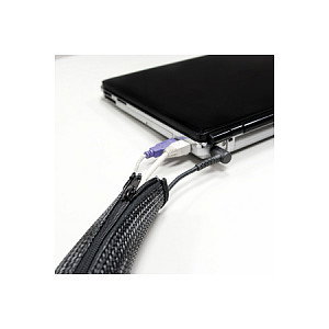 LogiLink Funda para Cable KAB0047, Negro, Poliéster, 2 Metros