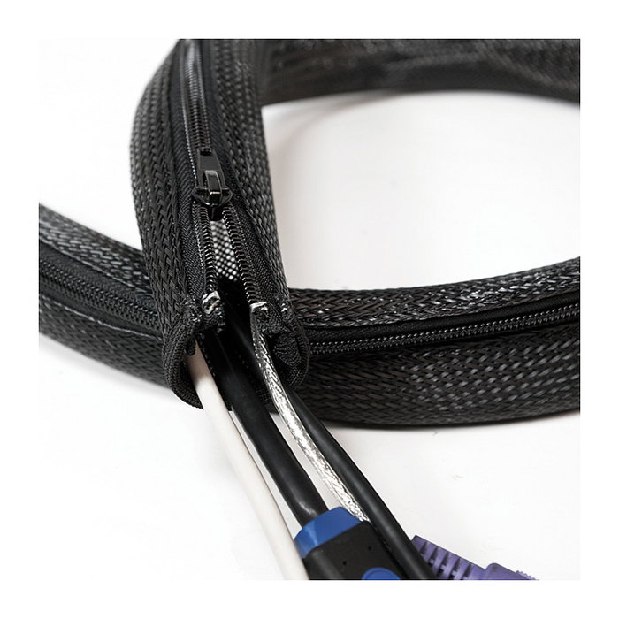 LogiLink Funda para Cable KAB0047, Negro, Poliéster, 2 Metros