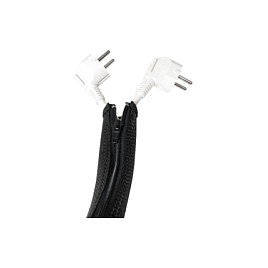LogiLink Funda para Cable KAB0047, Negro, Poliéster, 2 Metros