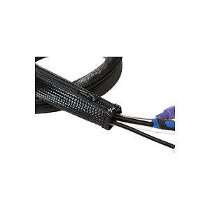 LogiLink Funda para Cable KAB0047, Negro, Poliéster, 2 Metros