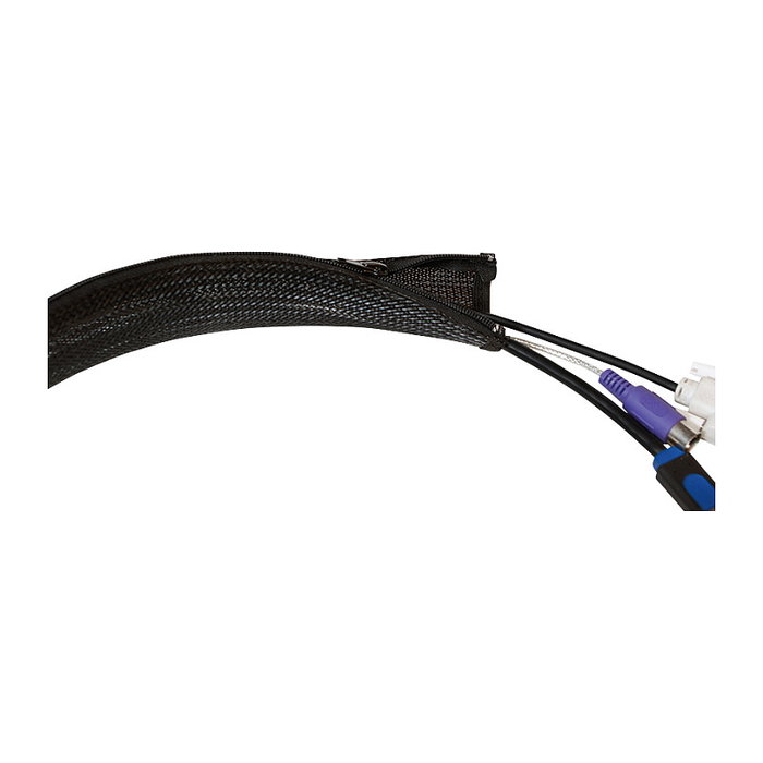 LogiLink Funda para Cable KAB0047, Negro, Poliéster, 2 Metros