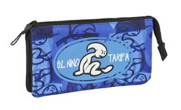 Portatodo Triple El Niño Roller Azul Negro 22 x 12 x 3 cm