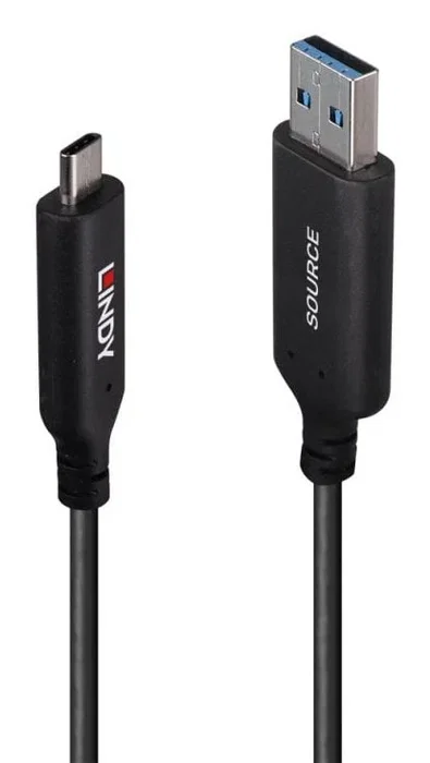 Lindy 43395 Cable USB USB A a USB C 10 m, USB 3.2 Gen 1 (3.1 Gen 1), 5 Gbit/s, Negro
