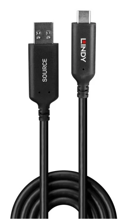 Lindy 43395 Cable USB USB A a USB C 10 m, USB 3.2 Gen 1 (3.1 Gen 1), 5 Gbit/s, Negro