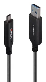 Lindy 43395 Cable USB USB A a USB C 10 m, USB 3.2 Gen 1 (3.1 Gen 1), 5 Gbit/s, Negro