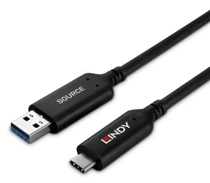 Lindy 43395 Cable USB USB A a USB C 10 m, USB 3.2 Gen 1 (3.1 Gen 1), 5 Gbit/s, Negro