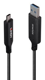 Lindy Cable Híbrido de Fibra Óptica USB 3.2 Gen 1 Tipo A a C, 10 m