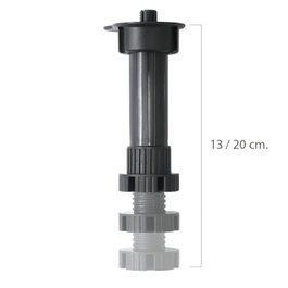 WOLFPACK LINEA PROFESIONAL Pata Regulable Desmontable 13/20 cm Negro