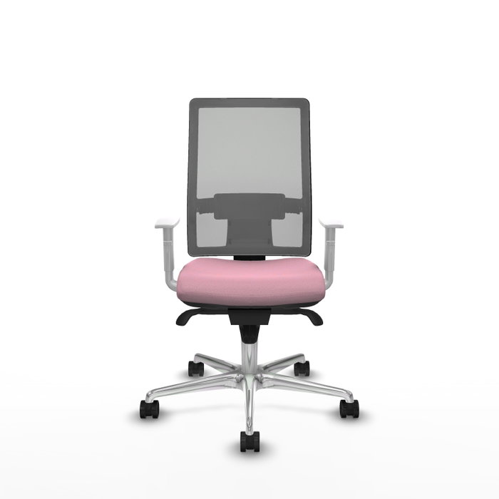 PIQUERAS Y CRESPO Silla de oficina Horna Rosa y Gris con mecanismo Sincro PIQUERAS Y CRESPO Silla de oficina Horna Rosa y Gris con mecanismo Sincro