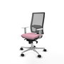 PIQUERAS Y CRESPO Silla de oficina Horna Rosa y Gris con mecanismo Sincro