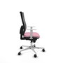 PIQUERAS Y CRESPO Silla de oficina Horna Rosa y Gris con mecanismo Sincro