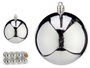 KRIST+ Set de 12 Bolas de Navidad Plateadas de 8 cm