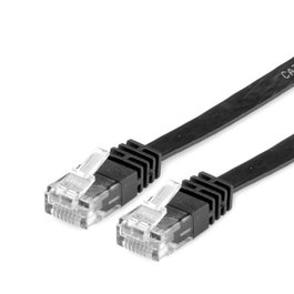 Value Cable de Red UTP Cat.6 Plano Negro 0.5 M