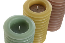 DKD Home Decor Vela Marron Verde 7 x 14 x 7 cm (12 Unidades)