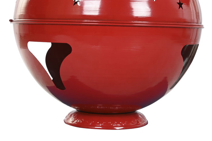 DKD Home Decor Figura Navidad Tradicional Rojo Verde Dorado Metal Portavela Desmontable 61x61x163 cm