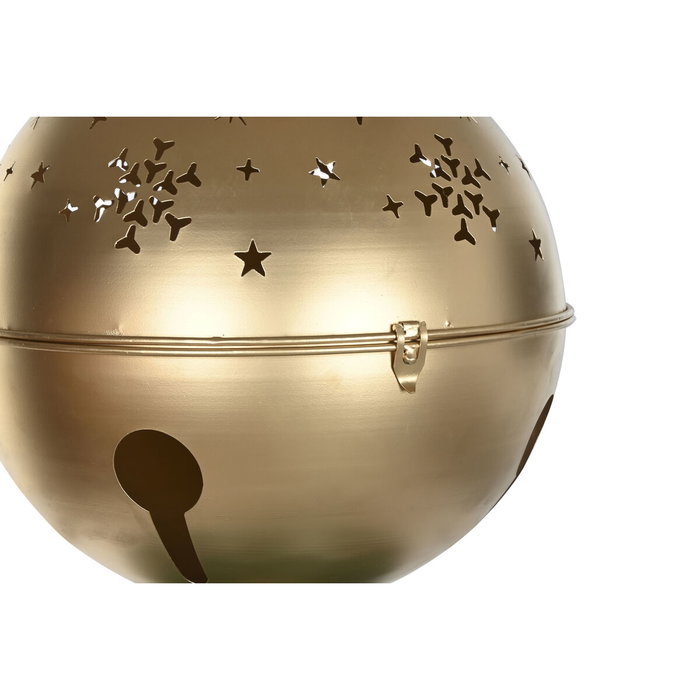 DKD Home Decor Figura Metal Portavelas Rojo, Verde y Dorado