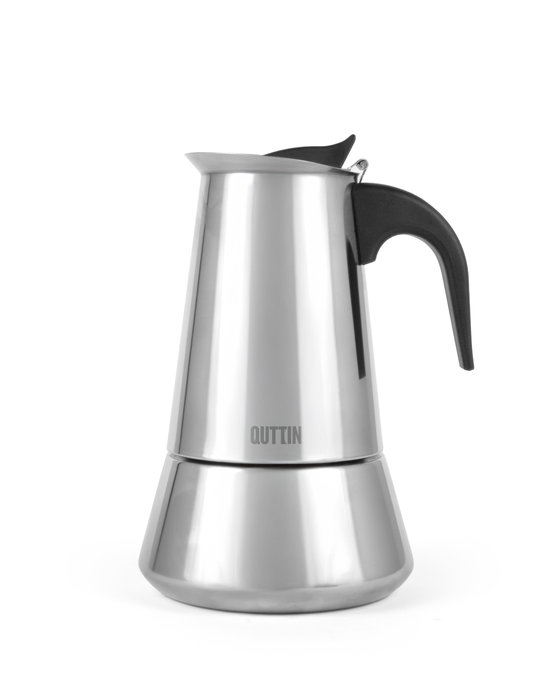 Inde Cafetera 6 Servicios Inducción Acero Inoxidable Quttin - 11.8 x 13.9 x 18.5 cm (6 Unidades)