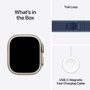 Apple Watch Ultra 3 Titanium Cellular 49mm Natur (Trail Loop azul/hellblau) M/L