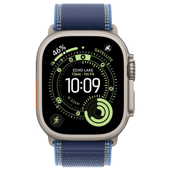 Apple Watch Ultra 3 49mm Titanium Natural con Correa Trail Loop Azul M/L