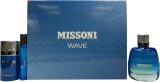 Missoni Missoni Wave Gift Set 100ml EDT + 10ml EDT + 75ml Deodorant Stick
